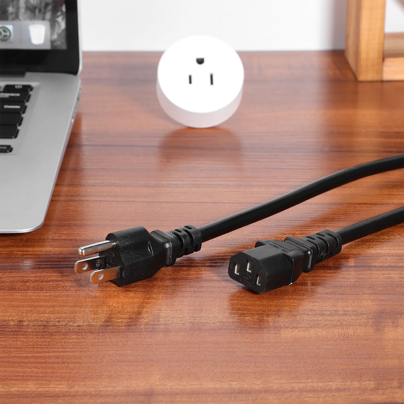 Heavy Duty 1.5m Flexible Power Extension Cord 3 Prong Appliance Power Cord for Microwaves Rice Cookers Computers Monitors