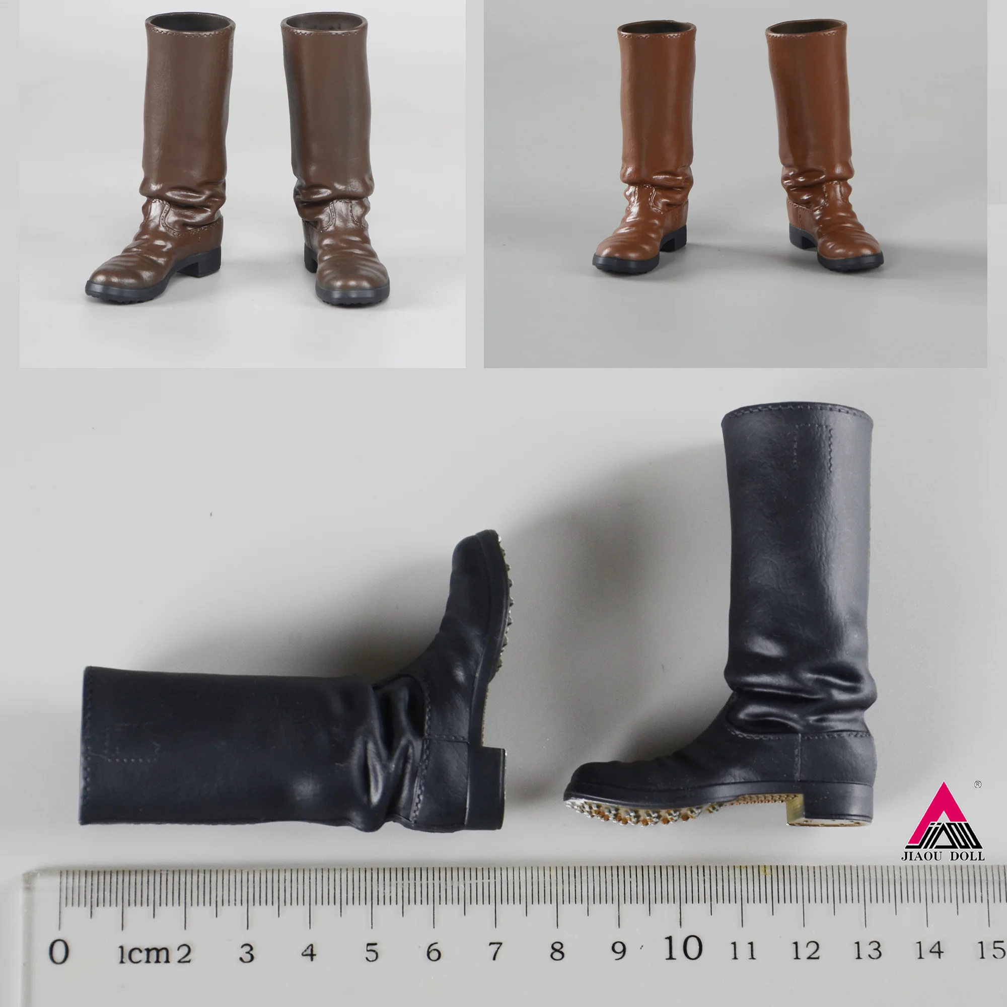 

BROWN ART 1/6 Scale Marching Boots Long Boots Hollow Shoes Model Fit 12'' Male Soldier Action Figure Body Dolls