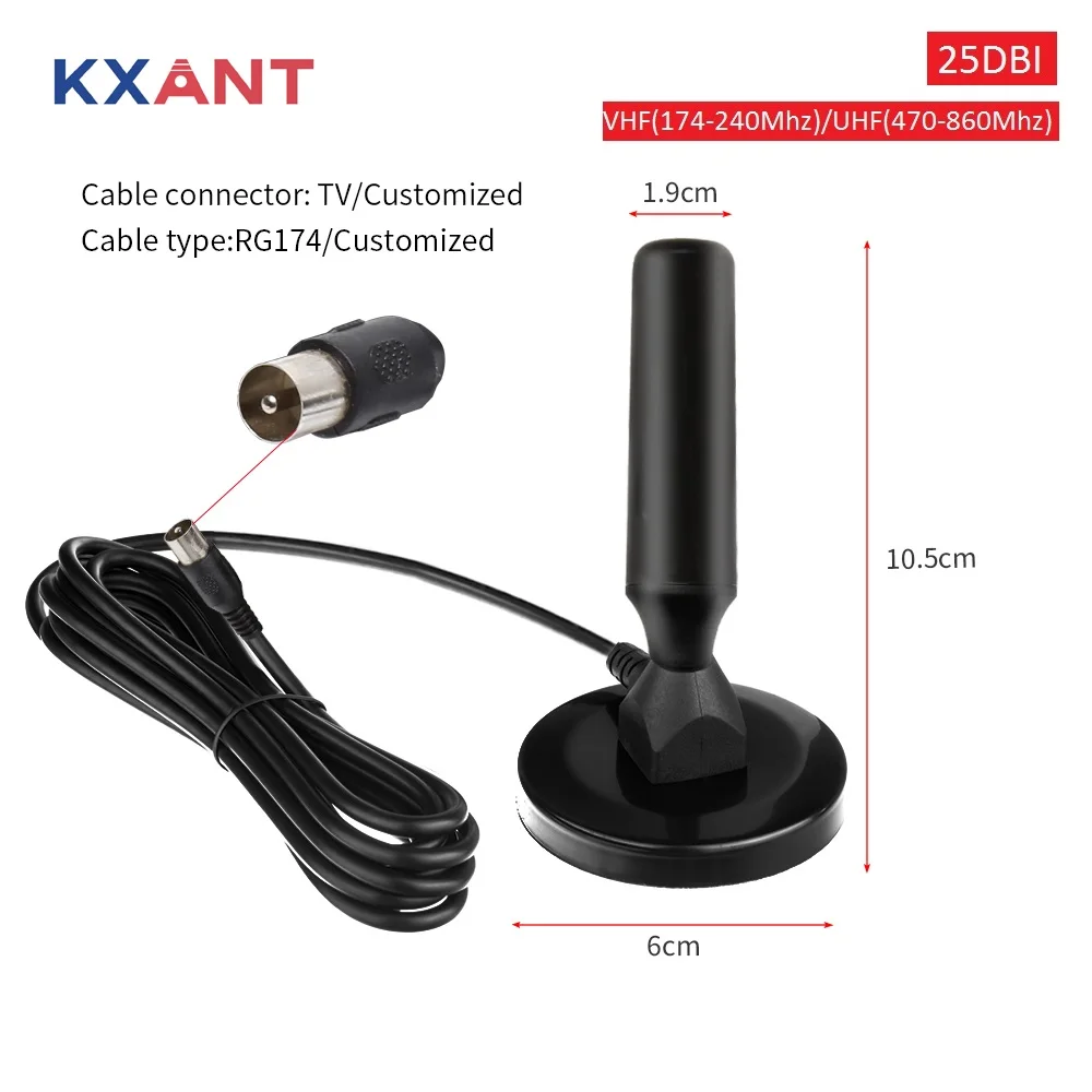 2022 New Customization Latest Vhf(170-240mhz) Digital Hdtv Amplified Hd For Mobile Phone Tv Antenna Indoor