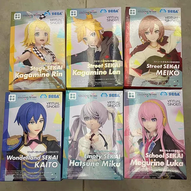 

Sega Hatsune Miku Colorful Stage Аниме Фигурки Sekai Project Miku Megurine Luka Kagamine Len Rin Kaito Meiko Toys