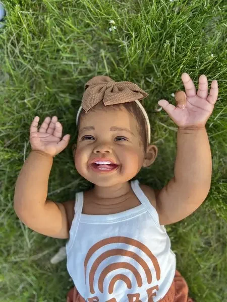 Customized Limited Supply 28inch Reborn Baby Mila Dark Skin Painted Hair Already Finished Doll Christmas Gift