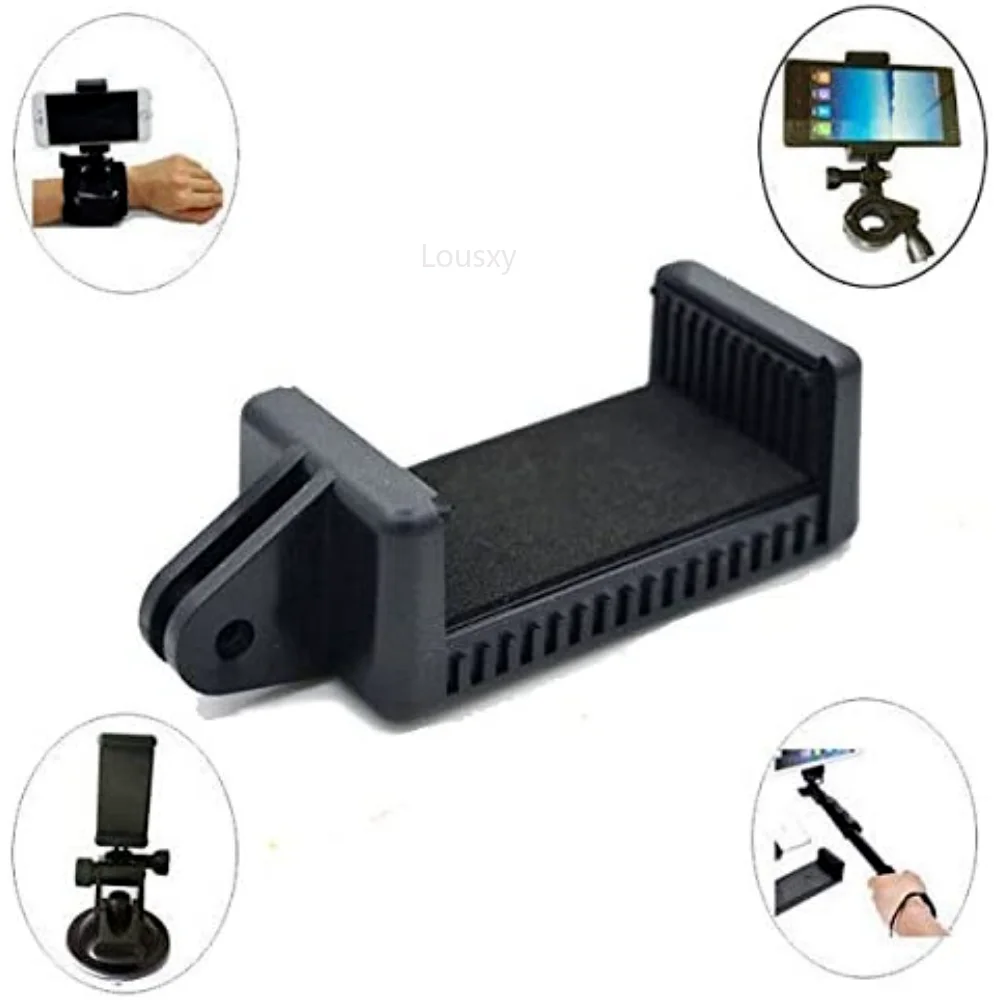 Phone Holder Clip Bracket Adapter for Smartphone Tripod 1/4 inch Nut Hole Gopro 12 11 10 9 8 7 Selfie Stick Accessories