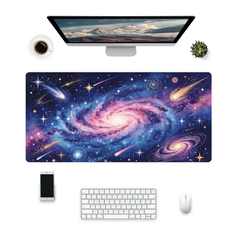 Exquisite Nebula and Galaxy Print Game Mouse Pad - Suitable for Office Accessories mousepad profissional tappetino mouse