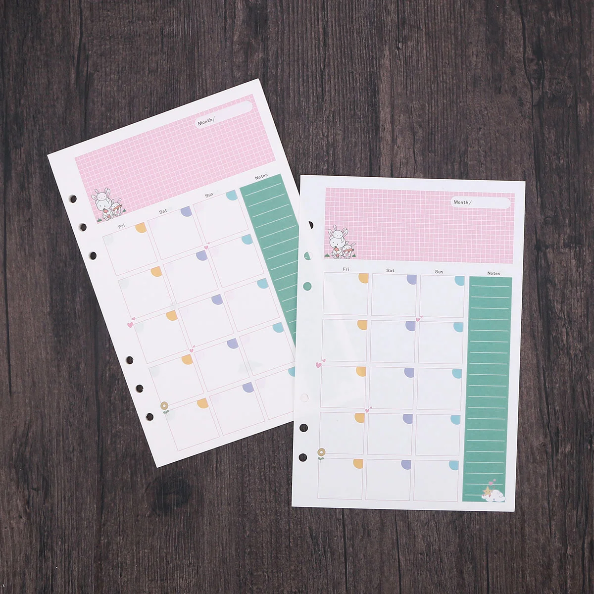 

2 Pcs Planner Filler Pages Binder Inserts The Notebook Loose Leaf A5 Paper Refills