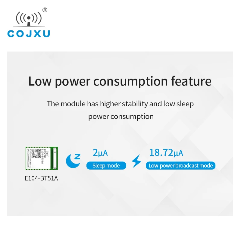 E104-BT51A CC2640R2L 2400-2483,5 MHz 5 dBm 50 m Reichweite 3,3 V BLE5.0 Keramikantenne UART BLE-Modul