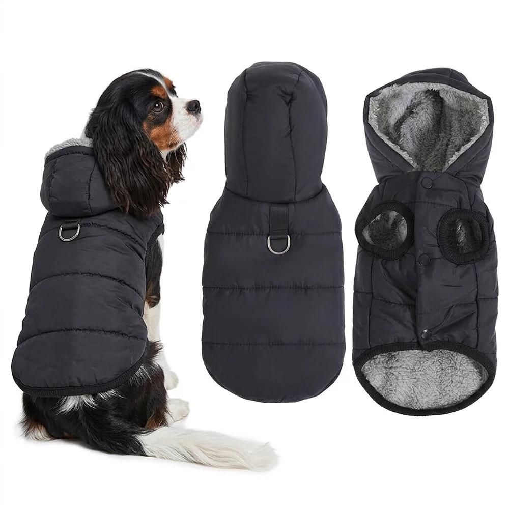 Haustier-Katzen-Kleidung, Kapuzenjacke, warmer Fleece-Mantel, Kapuzenpullover für kleine, mittelgroße Katzen, Hunde, gemütliche, wasserdichte Kätzchen-Welpen-Outfits, Bekleidung
