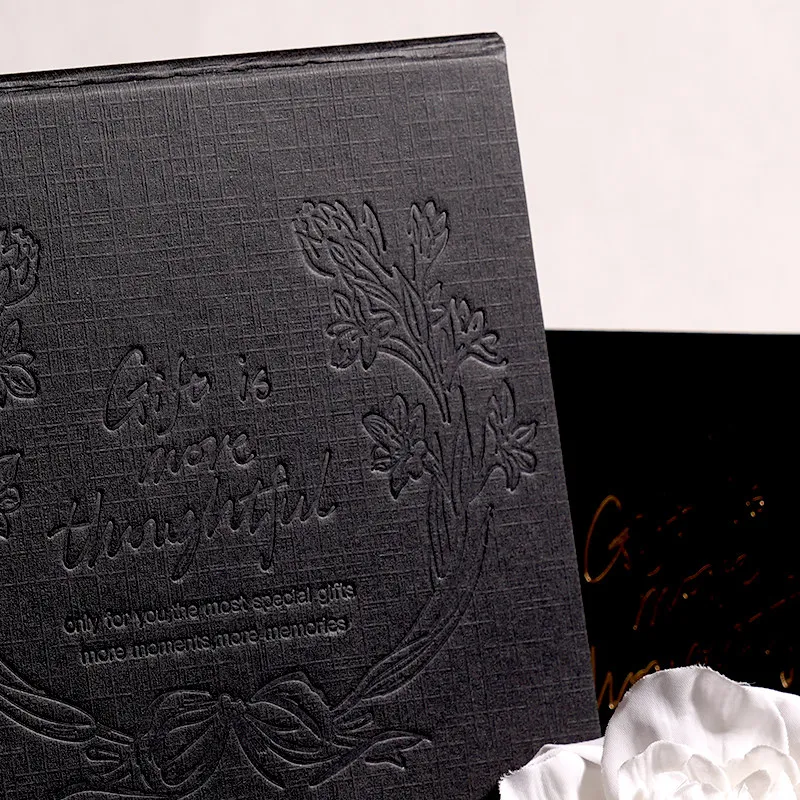 Anniversary Valentine's Day DIY Engraved Gift Empty Packaging Box Wedding Christmas Day Rectangular Gift Decorative Box
