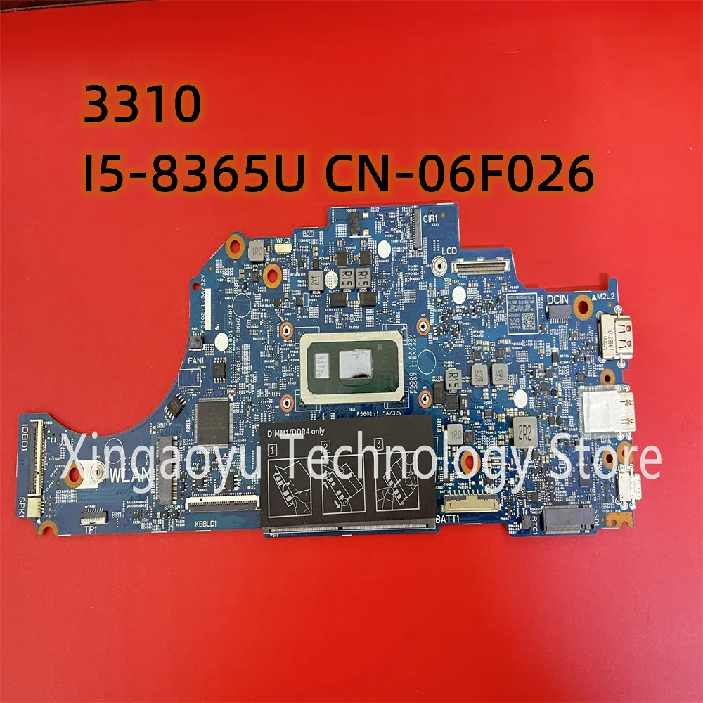 오리지널 18831-1 Dell Latitude 3310 2-in-1 노트북 마더 보드 CPU: I5-8365U SRF9Z CN-06F026 06F026 6F026 100% 테스트 완료