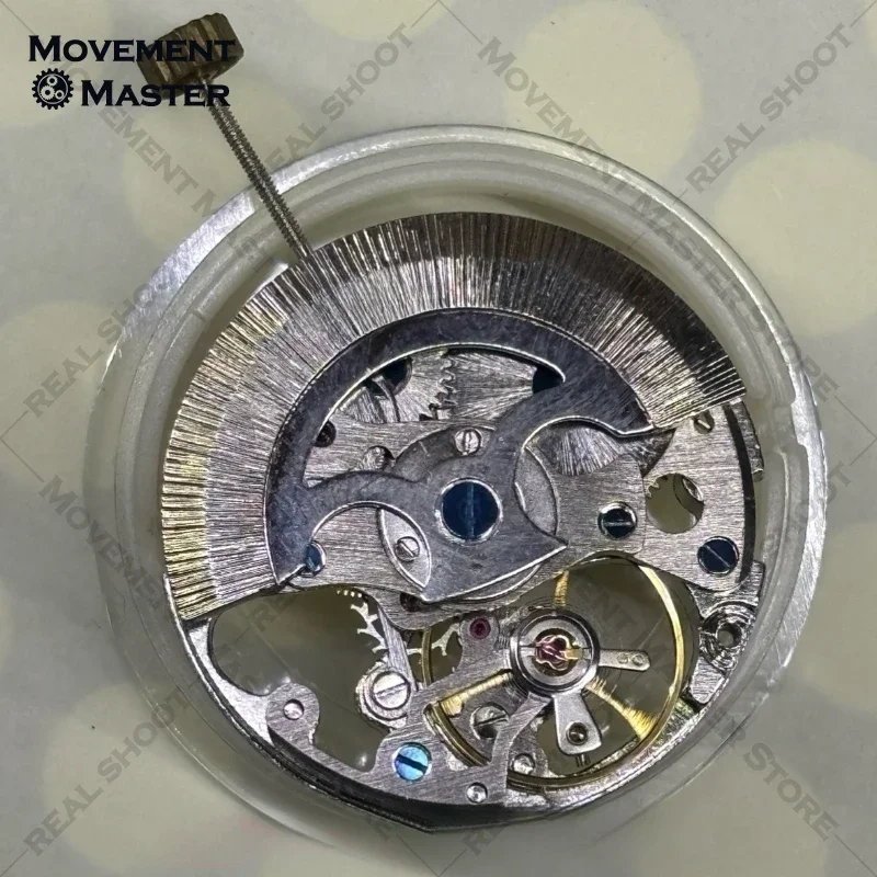 Máquina de Horquilla automática hueca 7120, accesorios de reloj con movimiento dorado y plateado de tres Pines, nuevo sistema 7120