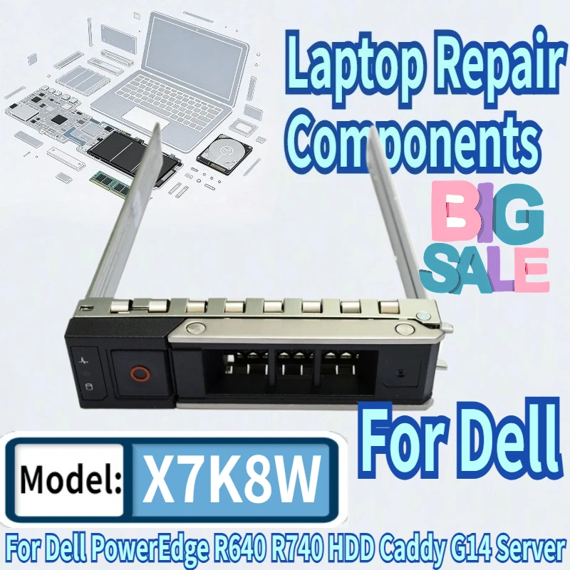 

Y796F 3.5" LFF SATA SAS Hard Drive Tray Caddy For Dell PowerEdge R640 R740 HDD Caddy G14 Server X7K8W