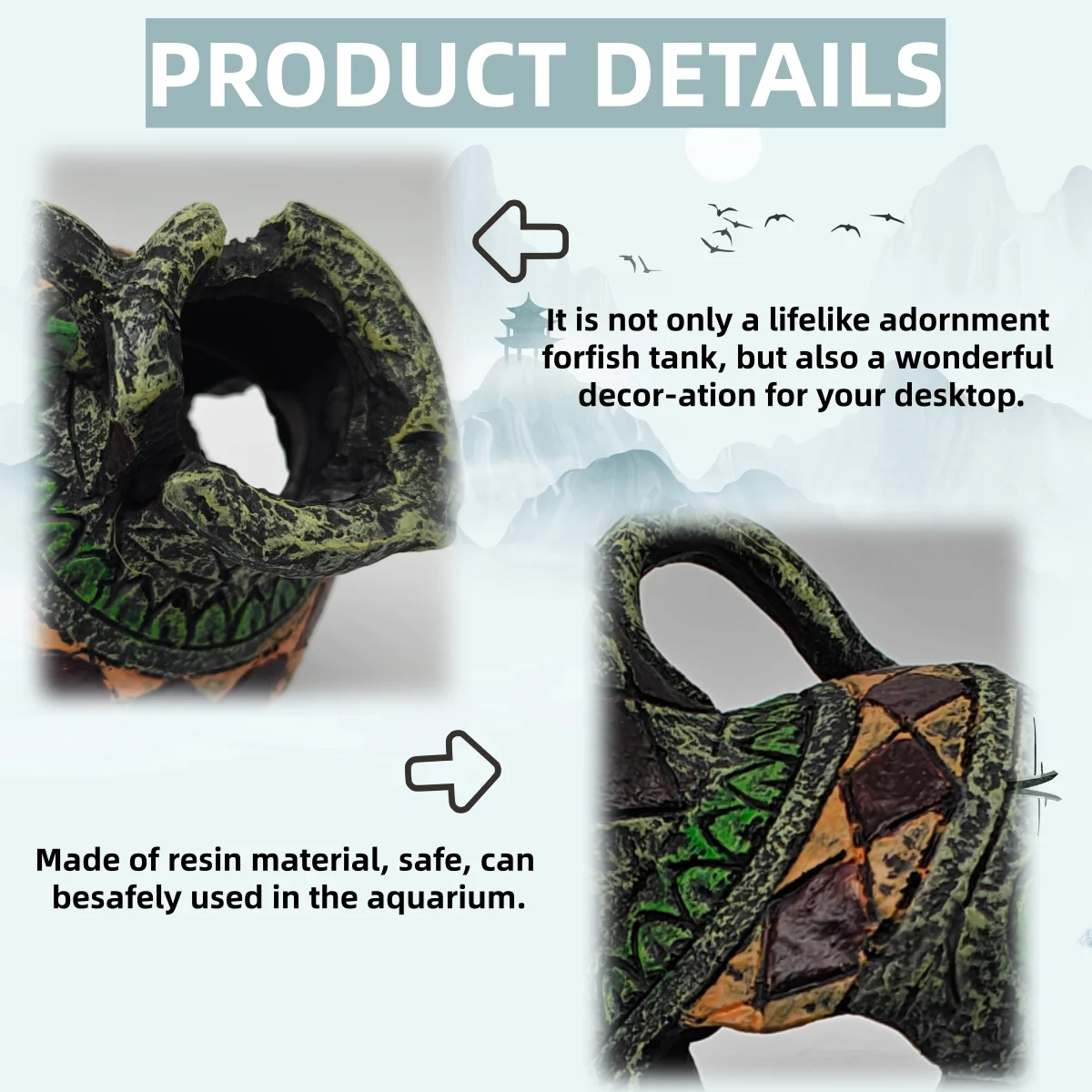 Ornamento de Resina para Aquár - Aquarium Fish Hideout avaliação e preço