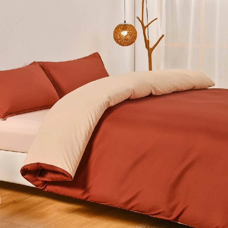 

2/3 Pcs New Solid Color Quilt Cover Set Skin-Friendly Duvet Cover with 2 Pillowcases No Sheets Full Queen King Size Bedclothes
