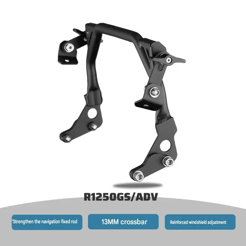 For  R1250GS ADV Windshield Reinforcement Bracket Navigation Mount Crossbar Anti-Shake Phone Holder Set