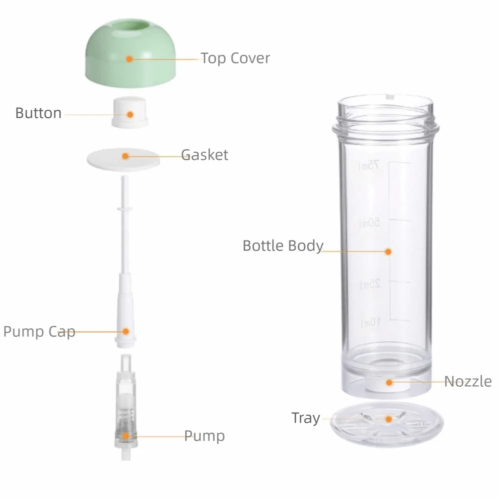 Plastic Down-Spray Oil Bottle Food Grade Transparent Press Oil Sprayer Anti Slip Measurable Scale Seasoning Bottle Baking