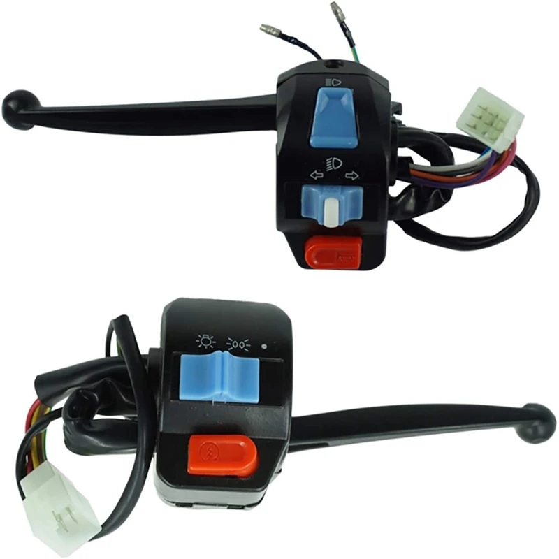 1 Pair 12V Waterproof Motorcycle Left Right Handlebar Control Switch Horn Turn Signal For GY6 50Cc 125Cc 150Cc