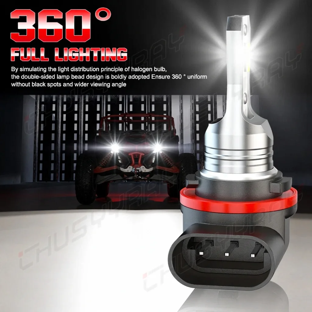 Replacement for 4030061 Headlight Bulb ATV Polaris Models 30/30w 3 Prongs 100W 6000K 15000LM