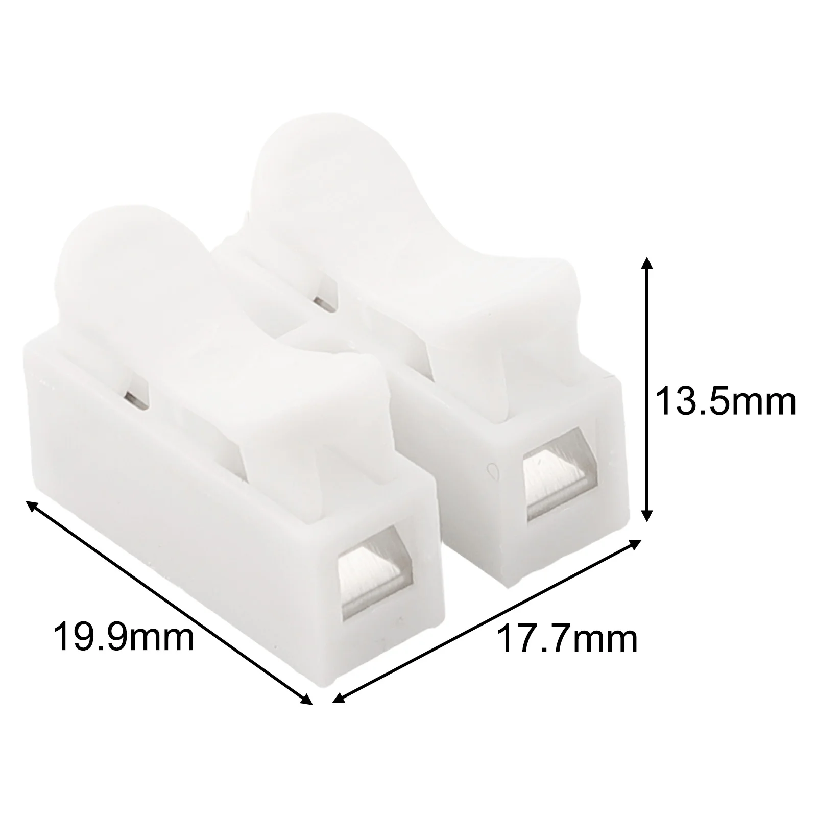 20PCS CH-2 Quick Connect Terminal Block 220V Wire Branching Parallel Connector For Automotive For Lighting DIY Electrical Pro