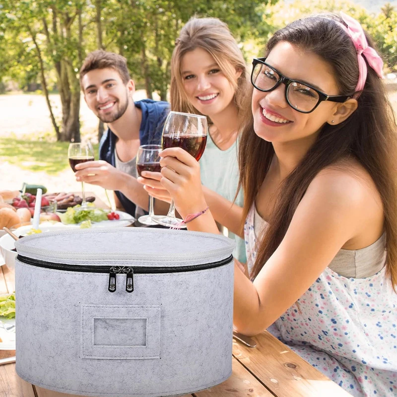 Felt Storage Bag for Kitchen Accessories, Glass Cup Rack, Cooking Plate, Sopa Spoon Case, Dish Fabric Holder, Shelf Organizer