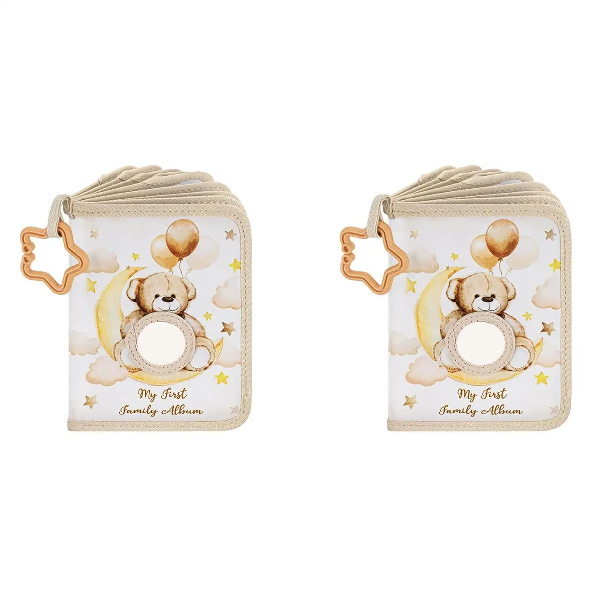 【COUPON!】2X Baby Photo Album-Soft Baby Book First Year Baby Photo Book Baby Album Holds 4x6 in Pictures