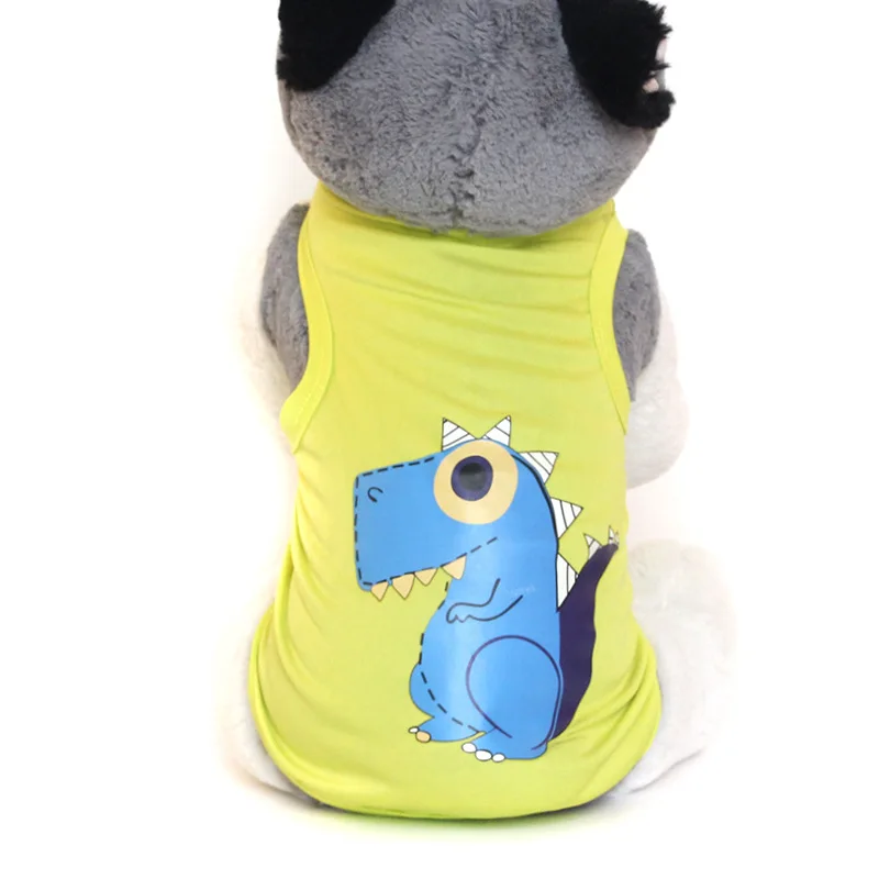 Cartoon pet vest teddy bear little dog clothes spring and summer outfits small dogs cats pet clothes