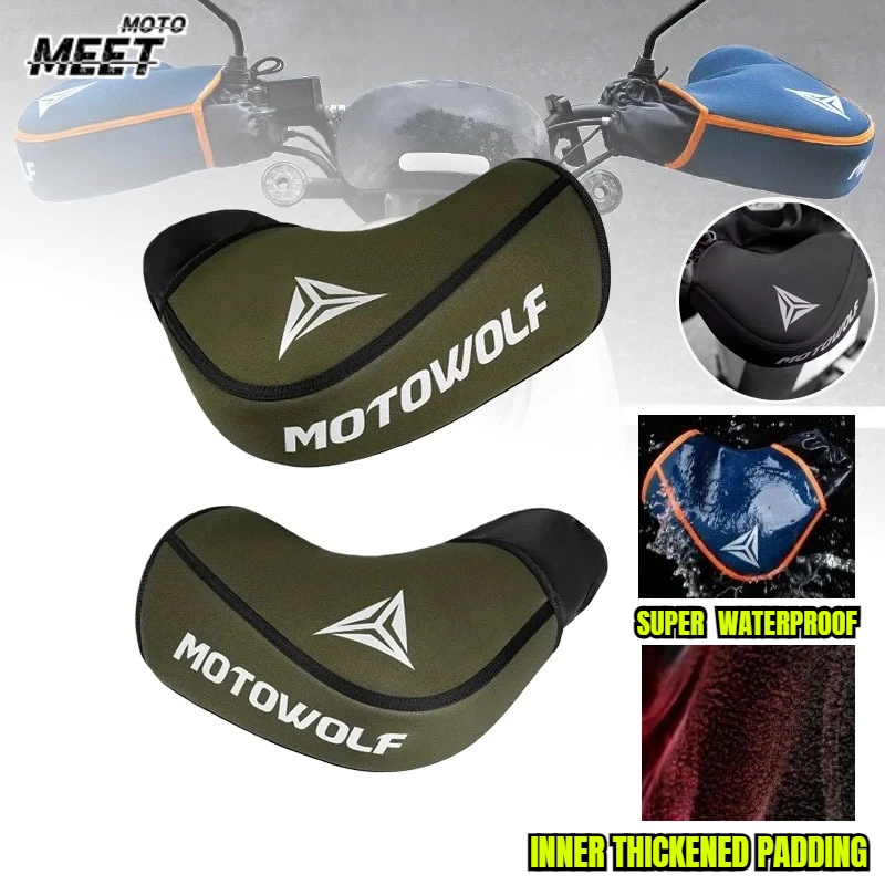 

Motorcycle Scooter Bicycle Winter Windproof Rainproof Keep Warm Protect Handlebar Handle Large Guard Cover Gloves