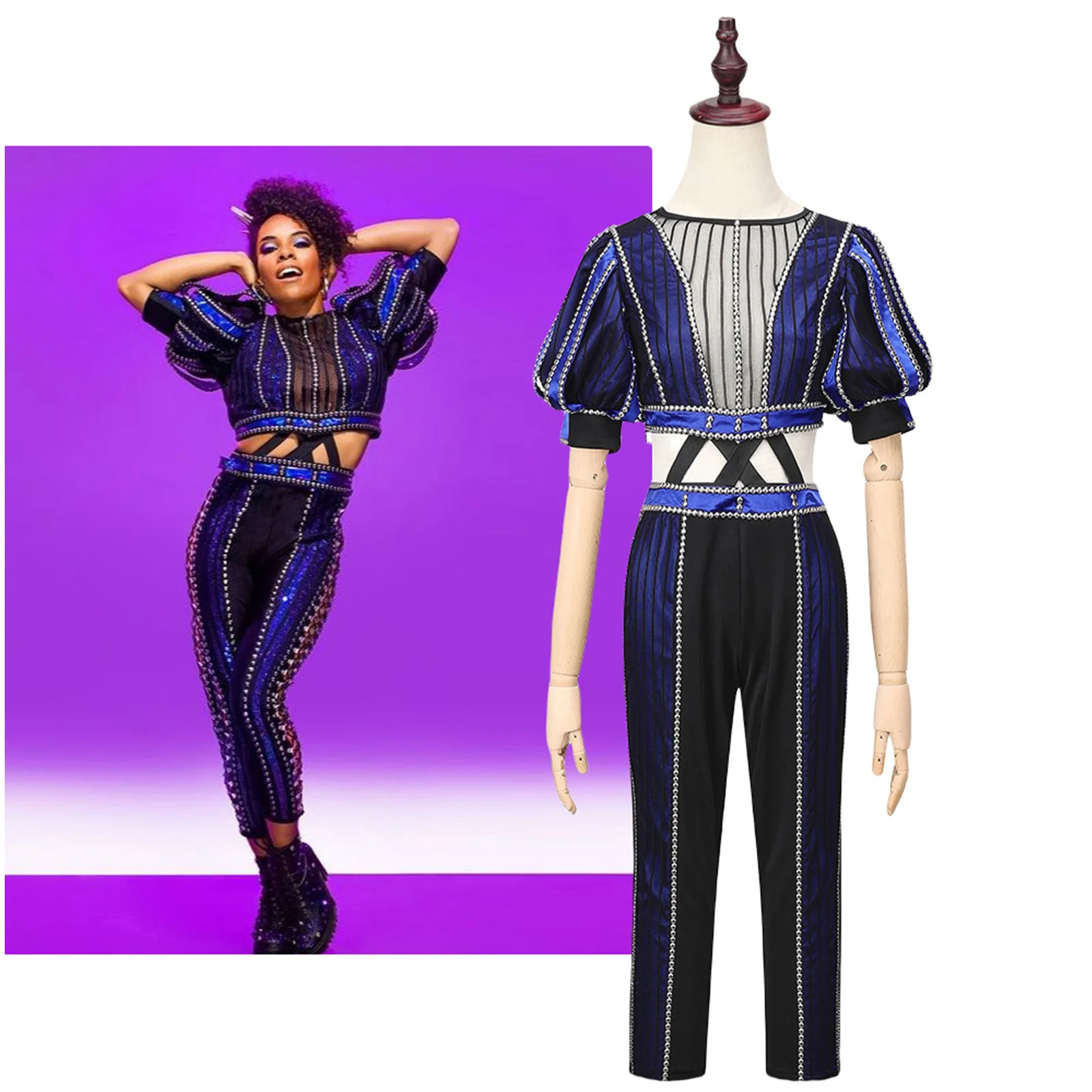 SIX The Musical  Catherine Parr Cosplay Costume Short Top Pants Suit Performance Outfit Music Festival Clothes Halloween Costume