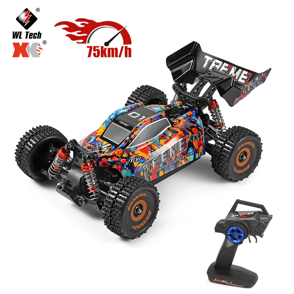 WLtoys 184016 1/18 RC Car 75KM/H 2.4G Brushless Electric High Speed Vehicle 4WD Off-Road Remote Control Racing Car