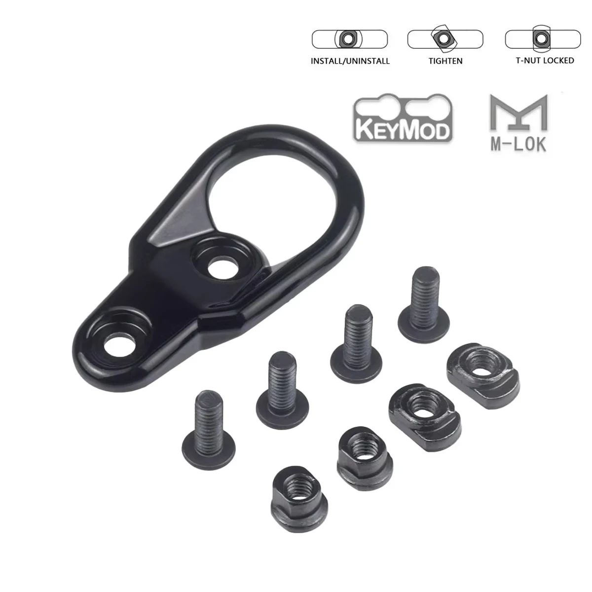 Taktischer CNC CQD Schultergurt Schnellverschluss RSA GBB Gurtadapter MLOK 20mm Schiene Jagd Airsoft QD Schlaufen AR15 AK47