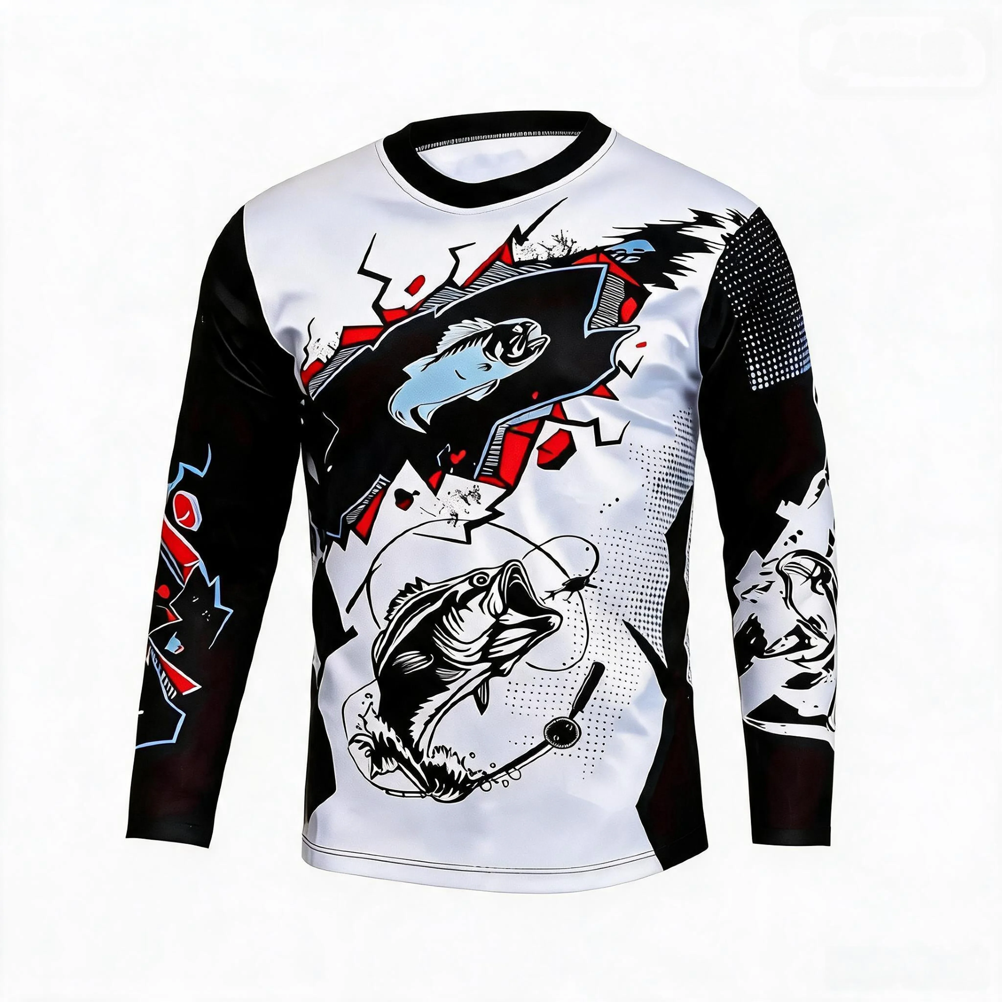 Camisa de pesca para hombre, camiseta de manga larga para hombre, ropa de otoño para hombre, top tipo jersey estilo streetwear, camiseta informal para hombre para actividades al aire libre