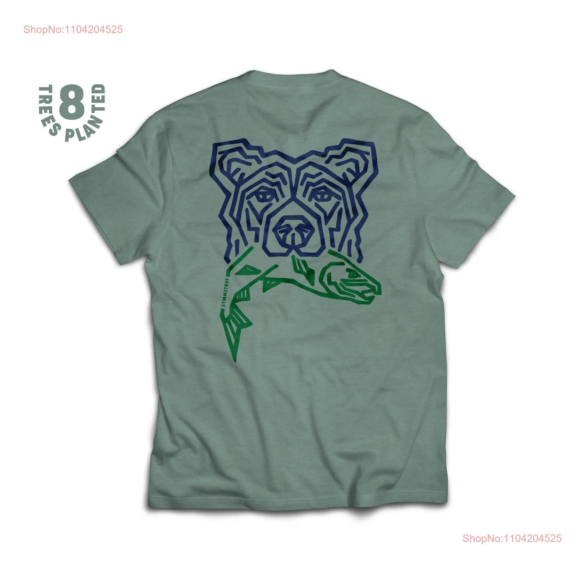 Bear Fish T Shirt Style Hiking Camping Adventure Outdoor Wild Spirit Inspirational Nature Forest Trendy PNW Camp Salmon