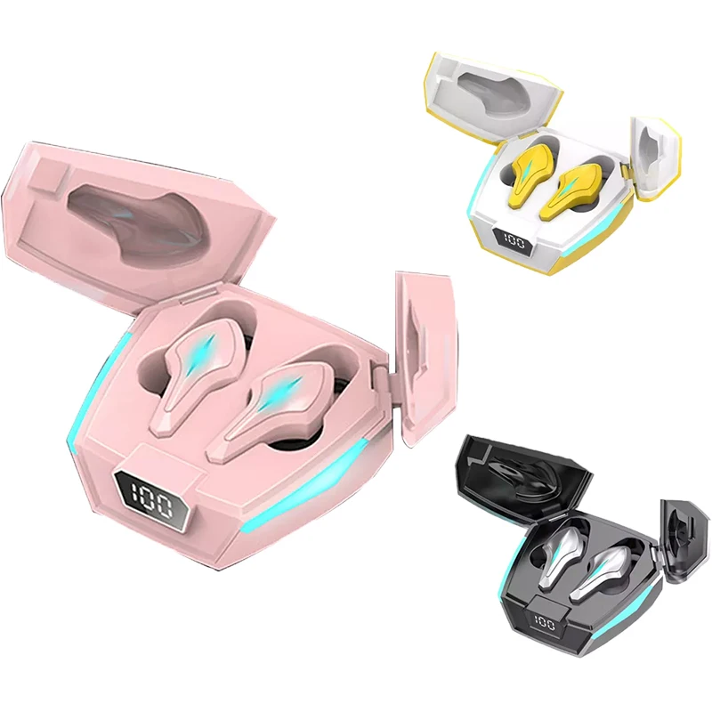 K12 Wireless Gaming Earbuds Active Noise Cancelg Earphones Ultra Low Latency Dual Modes App Control RGB Light