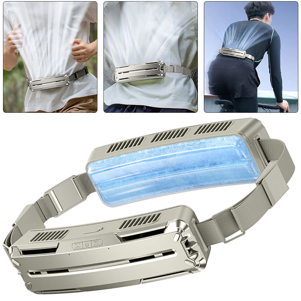 Mini Waist Fan 5000mAh Portable Personal Fan Adjustable Wearable Body Belt Fan for Outdoor Indoor