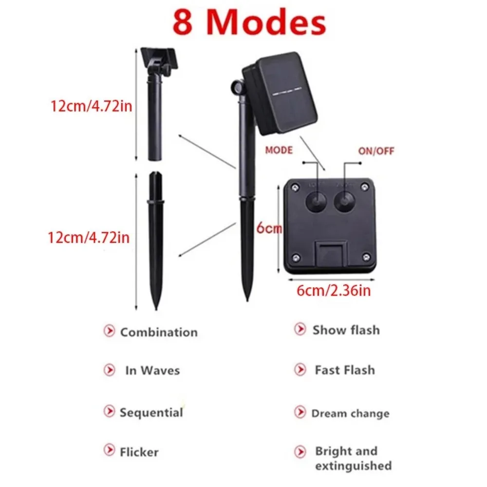 LED Solar Star String Lights Outdoor Waterproof Solar Powered Fairy Lights for Patio Garden Yard Porch Christmas Wedding Decor