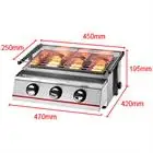 Commercial Gas Grill Outdoor BBQ Tabletop Stainless Steel Cooker with 3 Burners