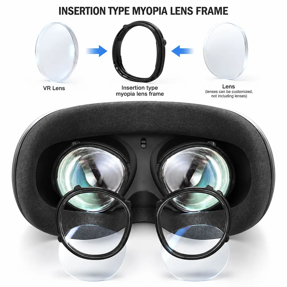 For VR Quest2 and Quest3S magnetic myopia lenses with customized astigmatism and farsightedness lens accessories
