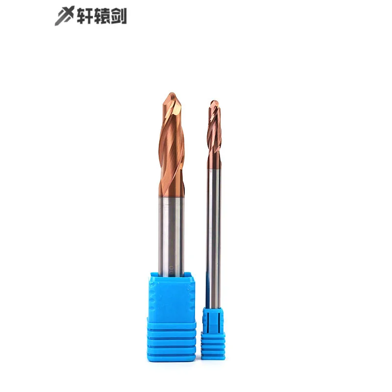 1PC Endmill1mm 2mm 3mm Ball Nose End Mills Cemented Carbide Endmil HRC62 2F Tungsten Carbide Cutter CNC Router Bit Milling Tool