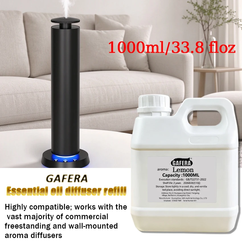 Hotel Collection Luxury Fragrance Diffuser Oil 1000ml/33.8floz, Refill for Aroma Diffusers, Flameless Reed Diffusers-Hilton
