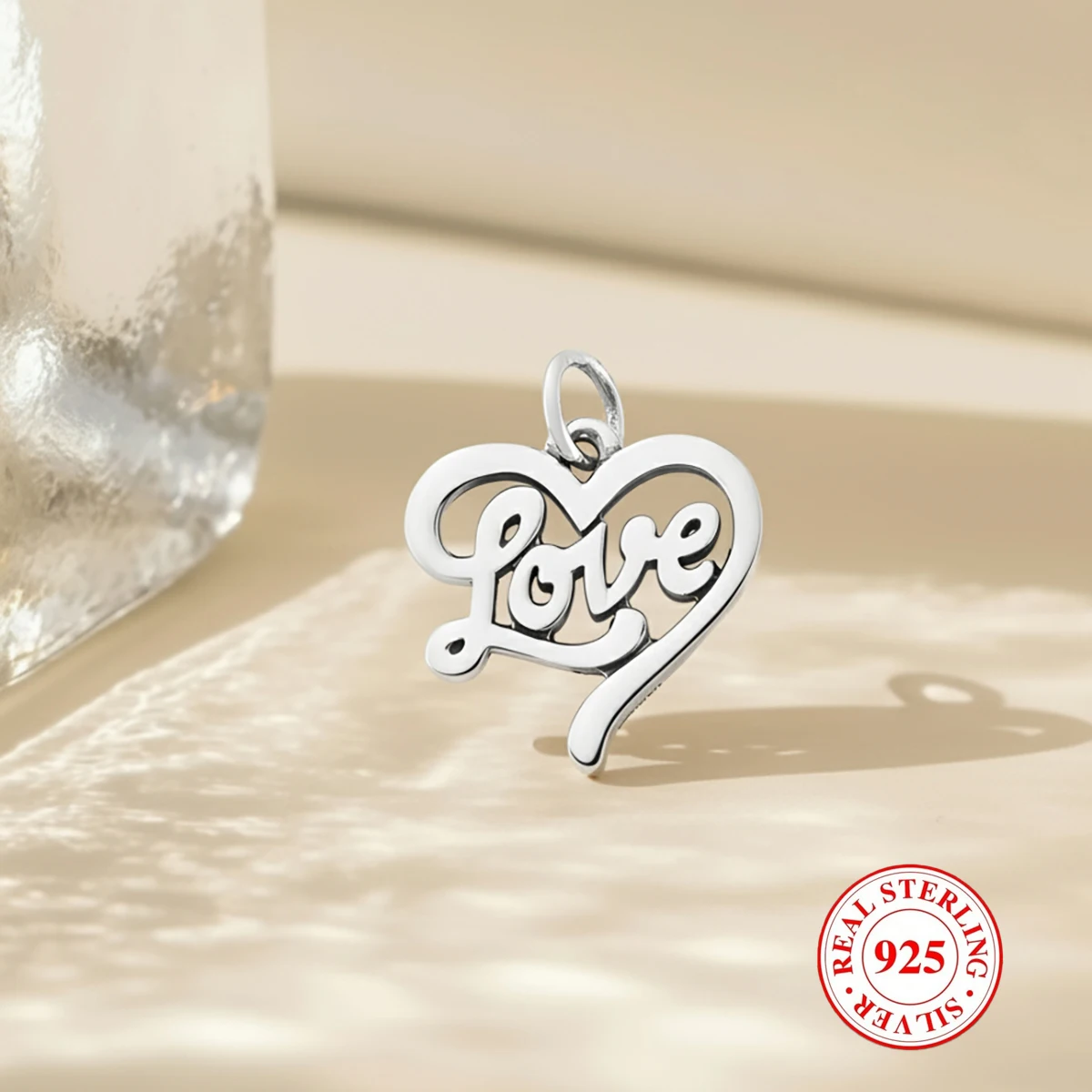 

1pc S925 sterling silver Heart-shaped Pendant, DIY pendant, Unique and Retro style DIY pendant , for daily, party, and banquet d