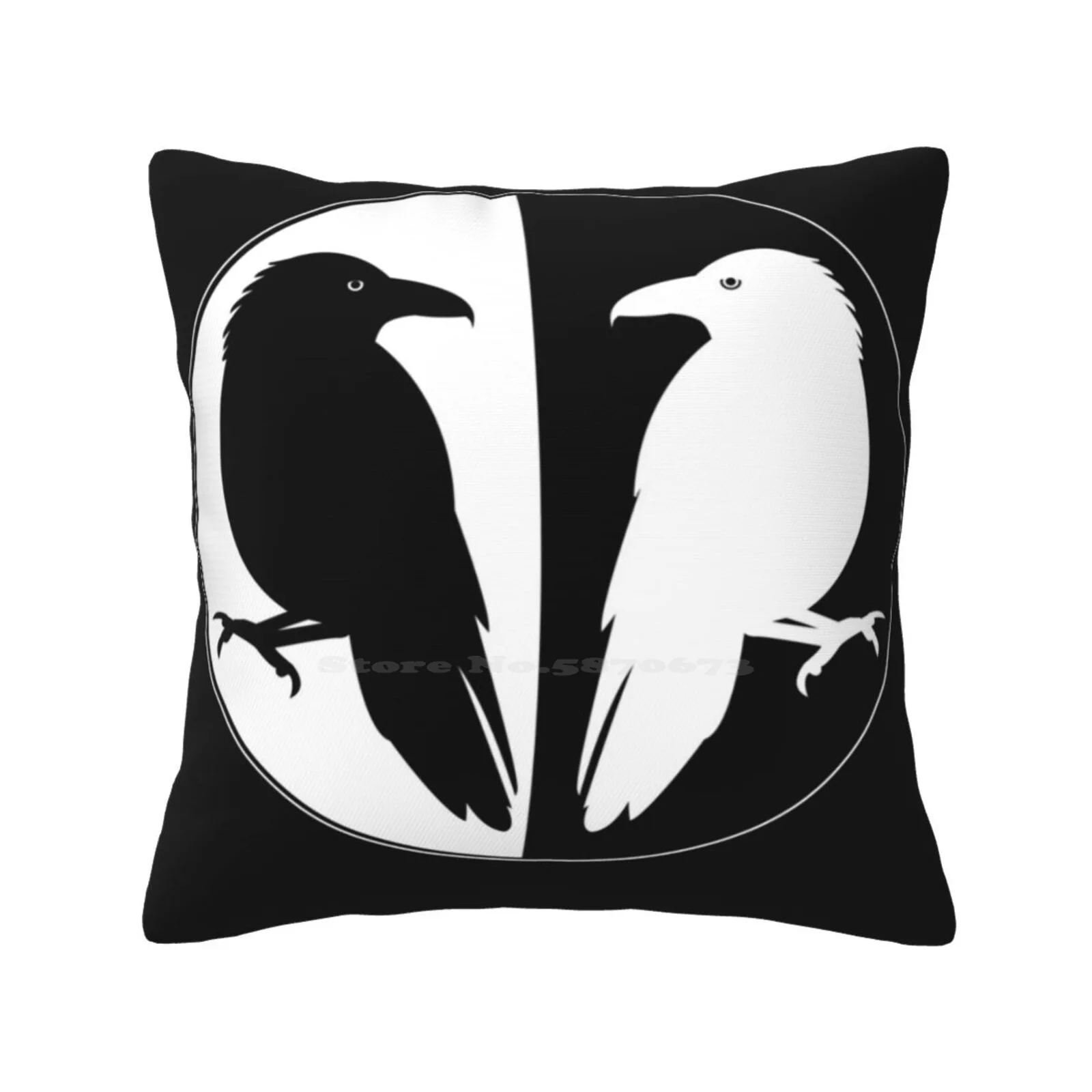 Huginn And Muninn Publishing Logo-Odin'S Ravens Home Sofa Car Waist Throw Pillowcase Asatru Odinist Odinism Ravens Wotan Pagan