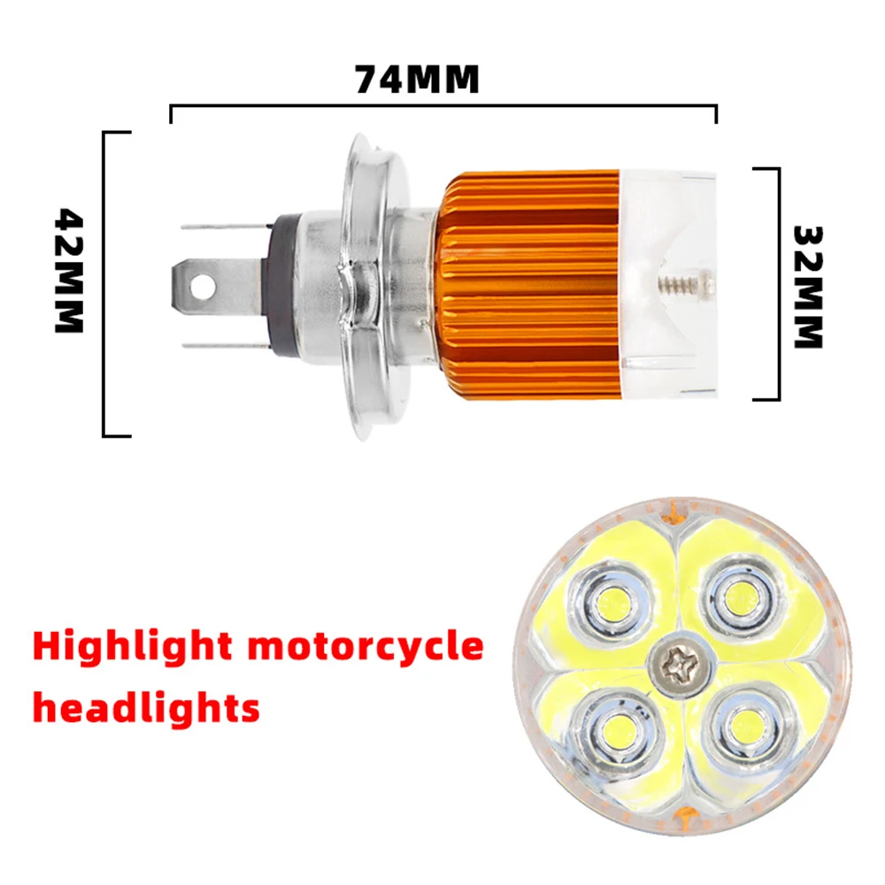 H4 LED MOTORCYCLE HEADLIGHT BA20D Motorcycle signal light bulbs h4 Flashing led motorcycle light bulb Strobe Car headlamp 24v