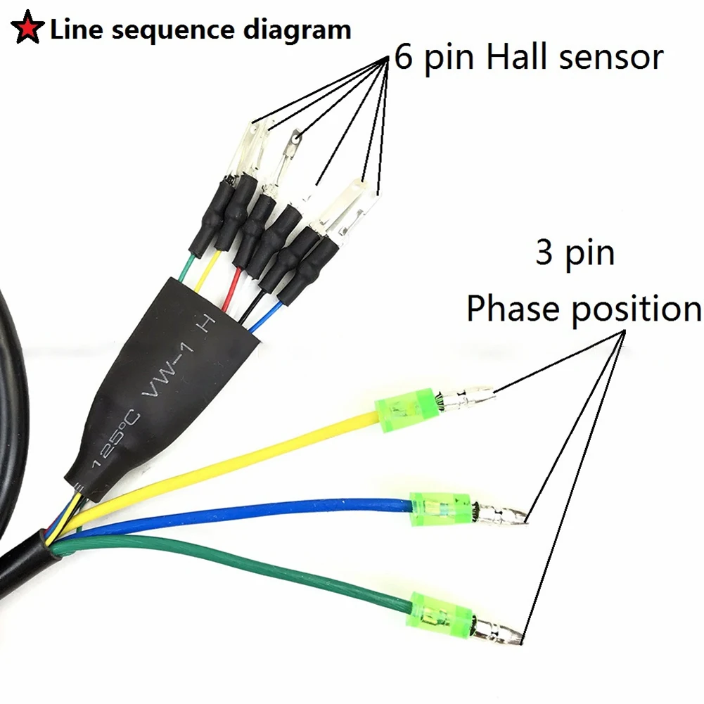

60/130/160CM electric bike Motor Cable With Hall Connector 9pins Motor Adapter bike Modification Accessories Motor Adapter Cable