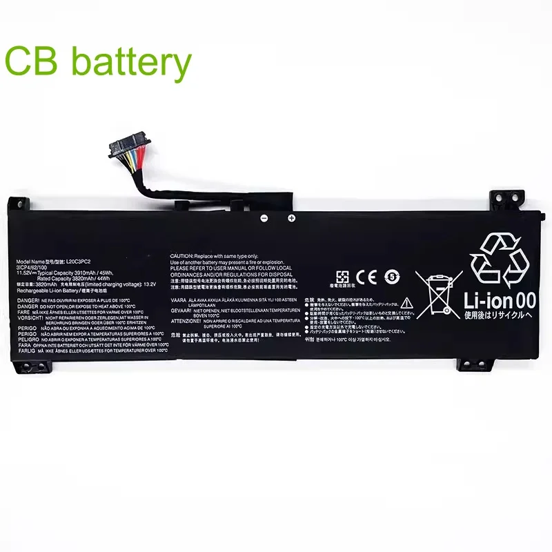 L20M3PC2 L20C3PC2 Laptop Battery For  3 15ACH6 15IHU6 82K1 82K2 L20L3PC2 L20D3PC2 11.52V 45WH