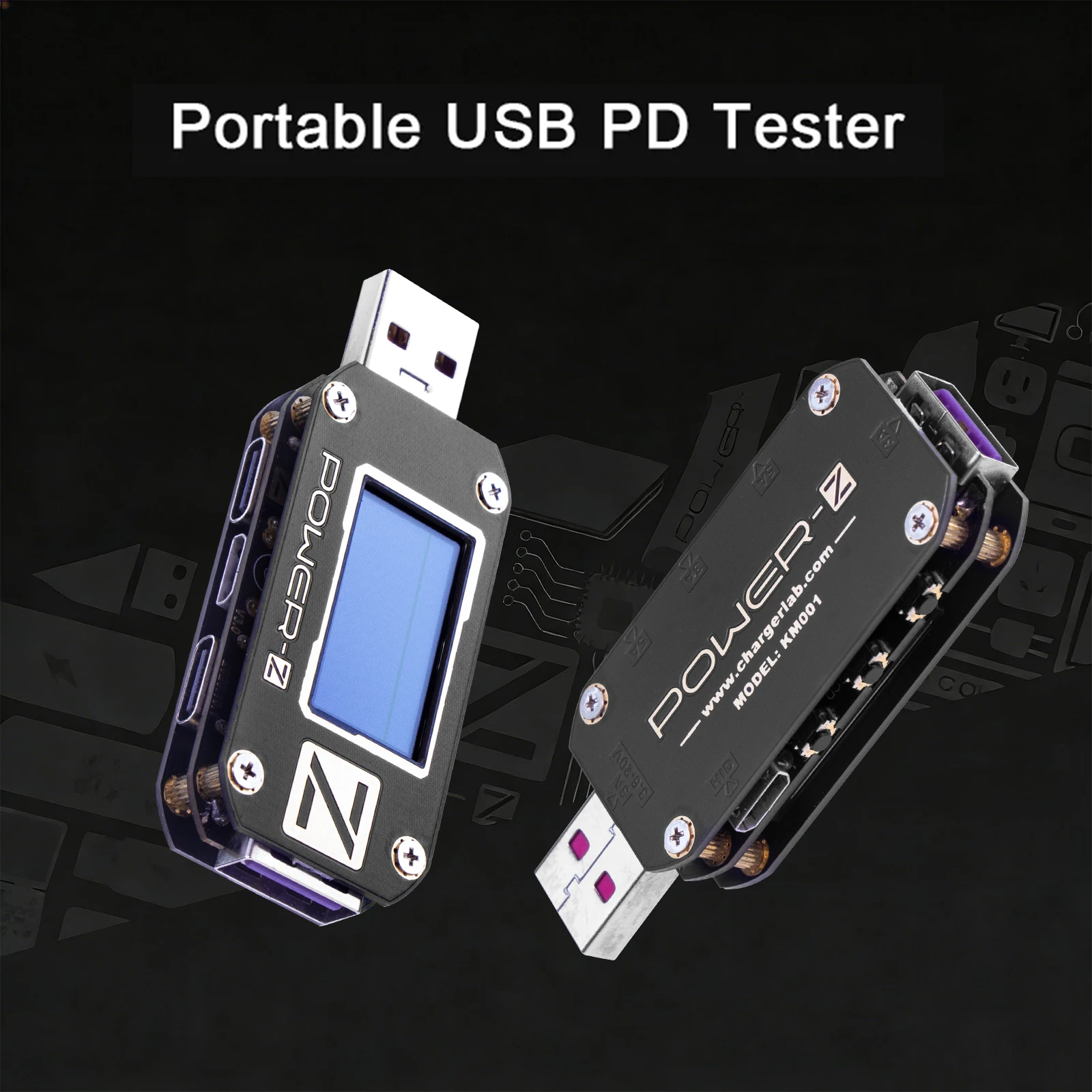 POWER-Z KM001 USB PD Tester Multi-function POWER-Z USB Digital Voltmeter QC3.0/PD Type-C Voltage Current Power Detector