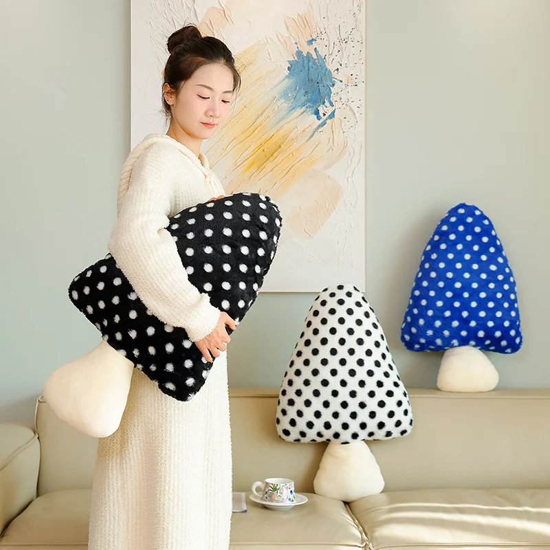 북유럽 스타일 버섯 봉제 인형, 심플한 버섯 봉제 베개 장난감, 홈 데코