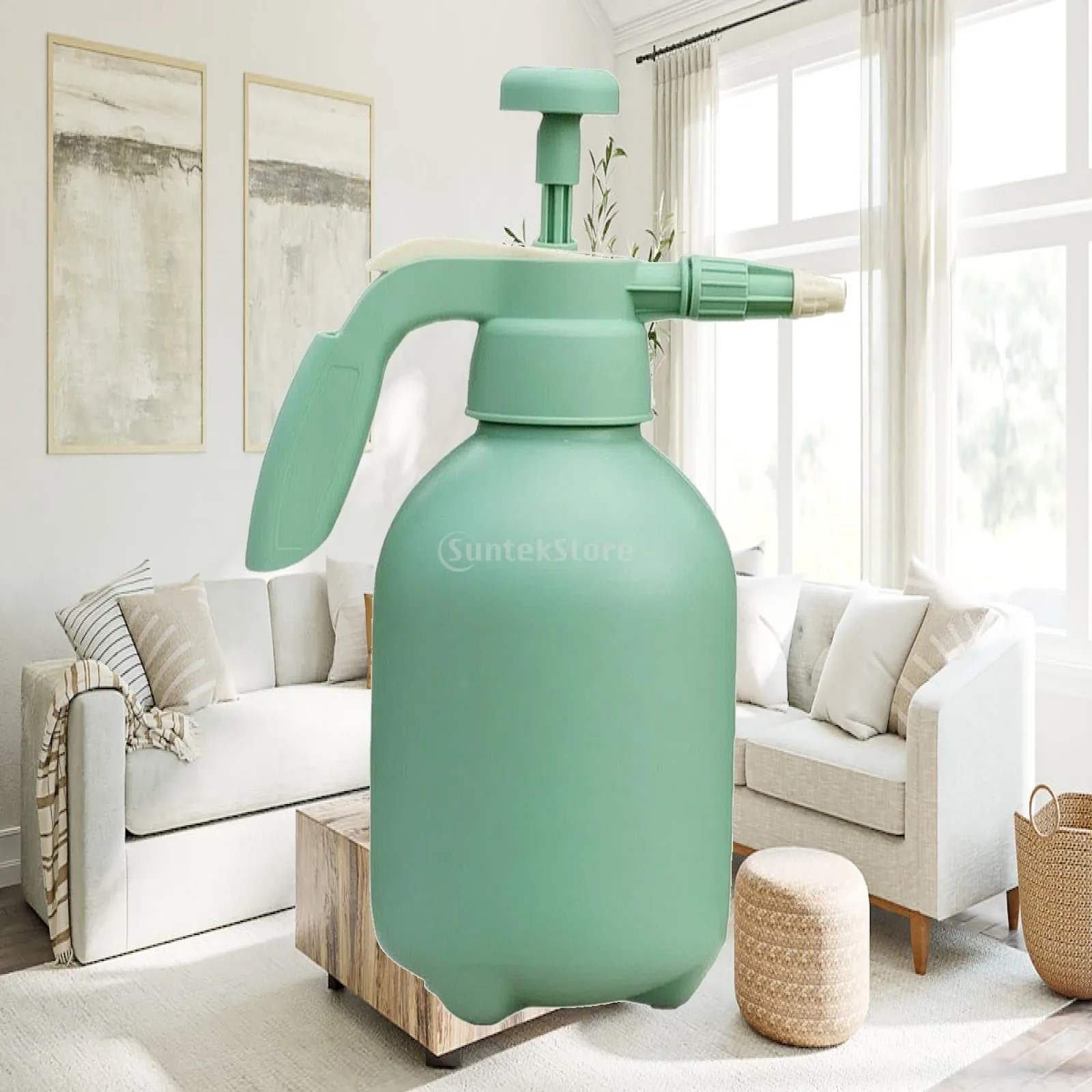 2L Handheld Pressure Sprayer for Garden Watering Plant Misting Adjustable Nozzle Continuous Trigger Lock Portable Pump Bottle
