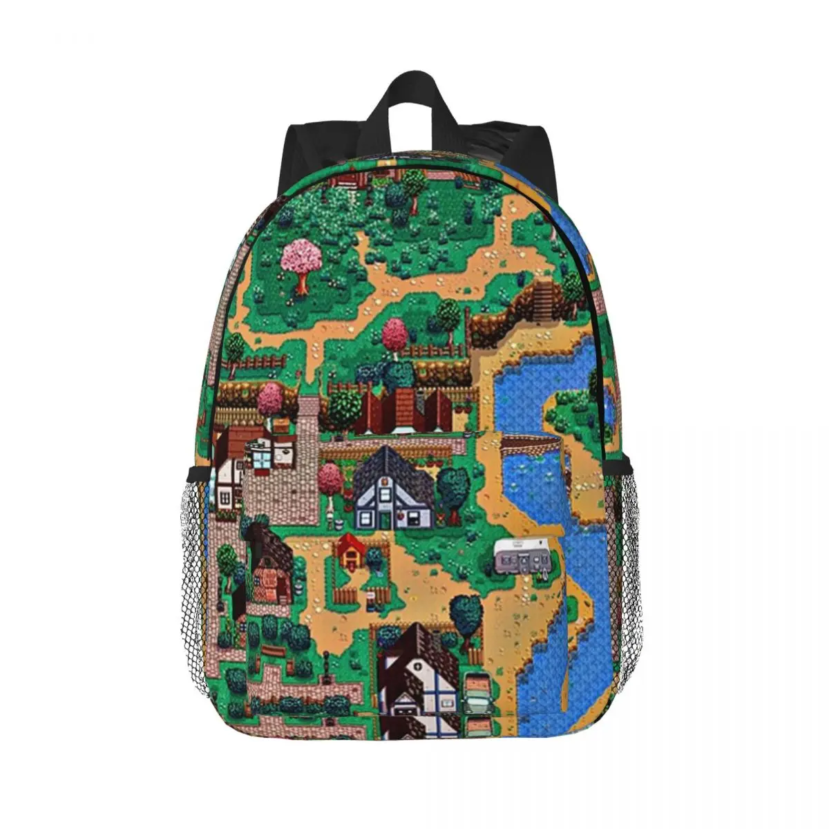 

Stardew Valley Town Map Backpacks Teenager Bookbag Fashion Children School Bags Travel Rucksack Shoulder Bag Large Capacity