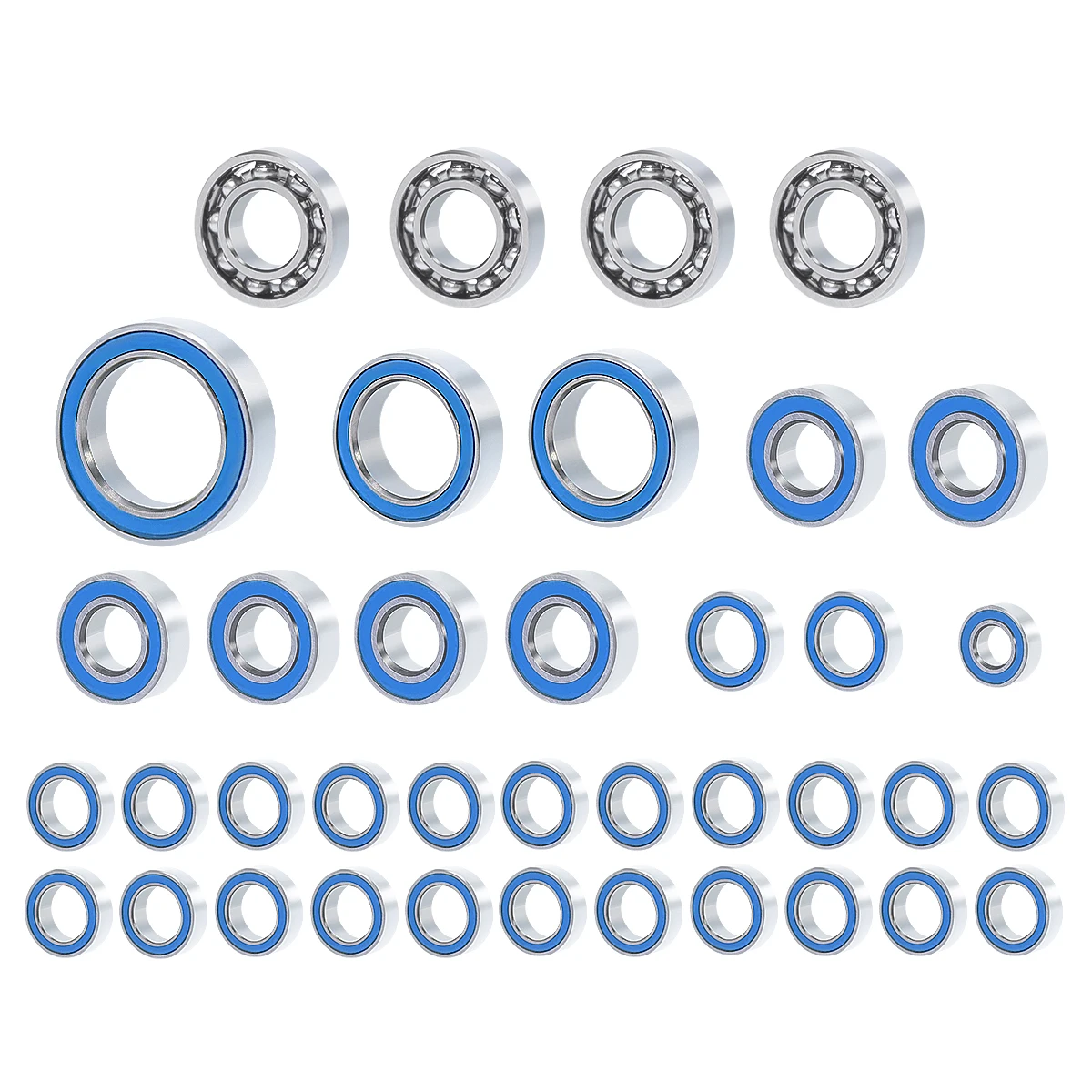 SCX10 III 38Pcs Wheel Hub Blue Sealed Bearing Kit For 1/10 Axial SCX10III AXI03007 RC Crawler Car Upgrade Parts