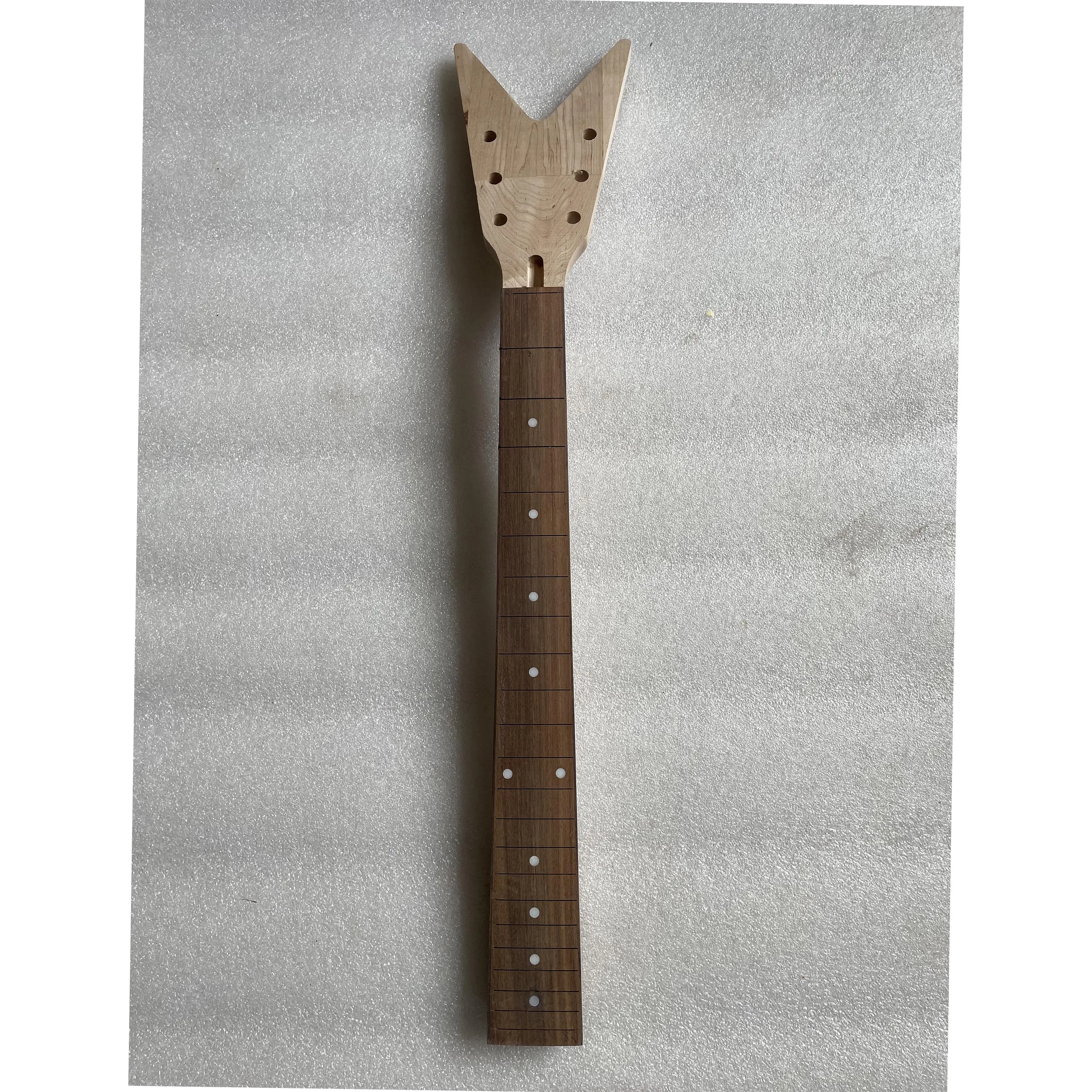 1 Pcs Stock Special Shape Maple Fretless Guitar Neck Unfinished Rosewood Fretboard Electric Guitar 3L3R Special Shape DIY Part