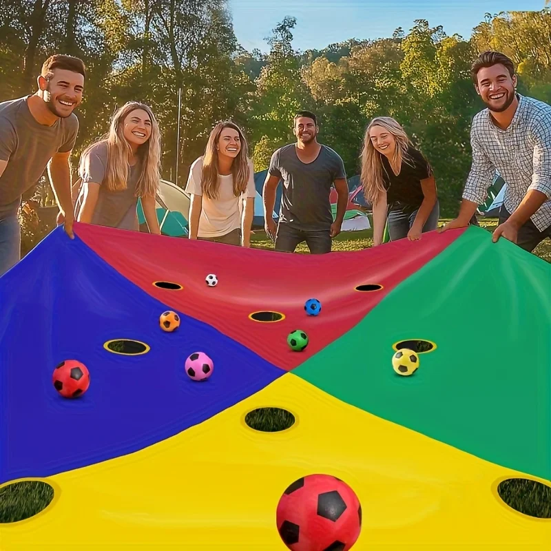 

4-Color Cave Throw Game - 78x57 Inch Durable Polyester with 6 Random Balls for Indoor Outdoor Party