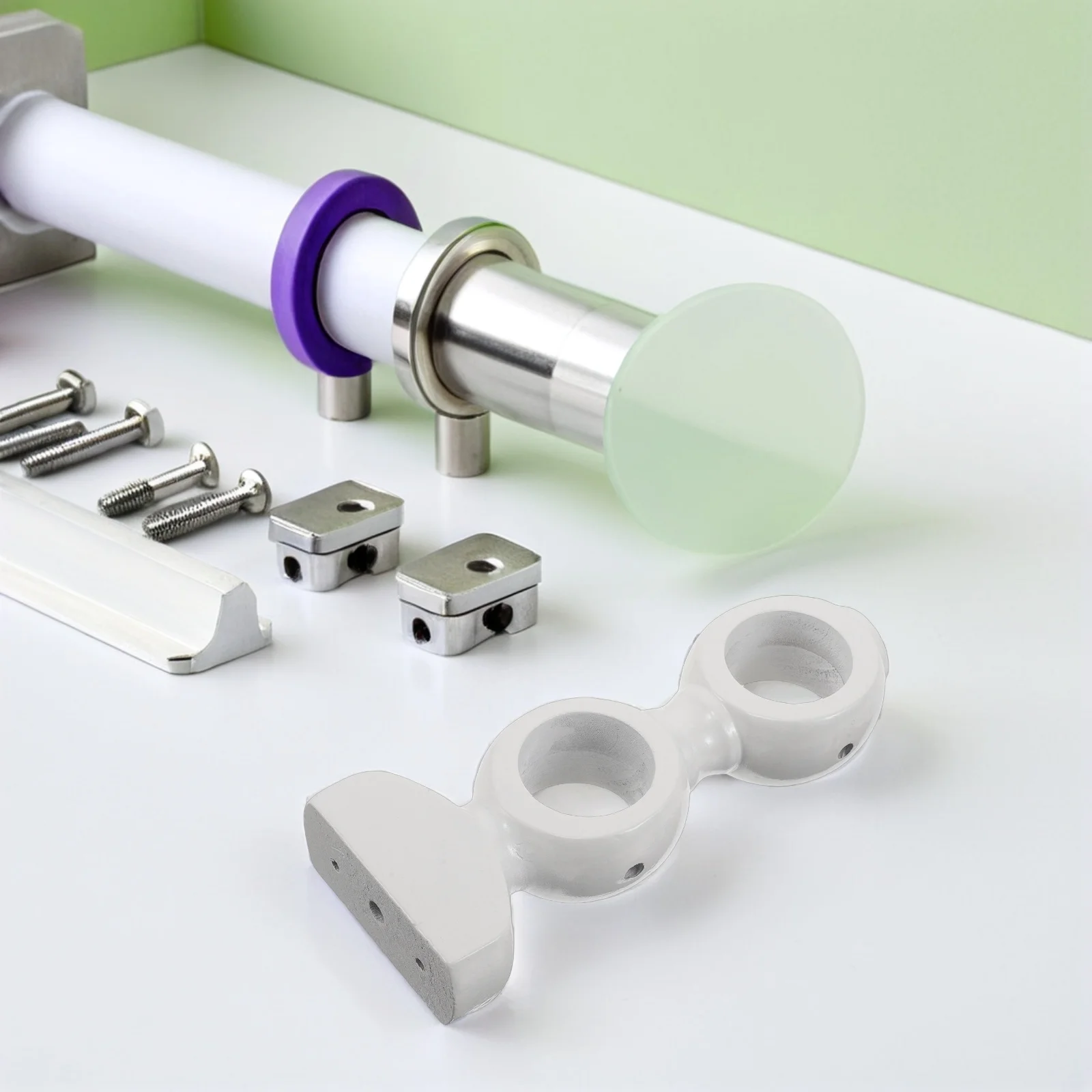 

2pcs Curtain Rod Bracket Decorative Wooden Holders Wall Mounted Drapery Support Heavy Duty Window Curtain Wood Brackets Natural